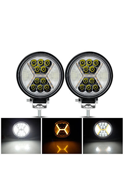 Choice1 قطعتان من مصابيح العمل LED الدائرية، بقطر 4 بوصات، بإضاءة مركزة ومنتش...