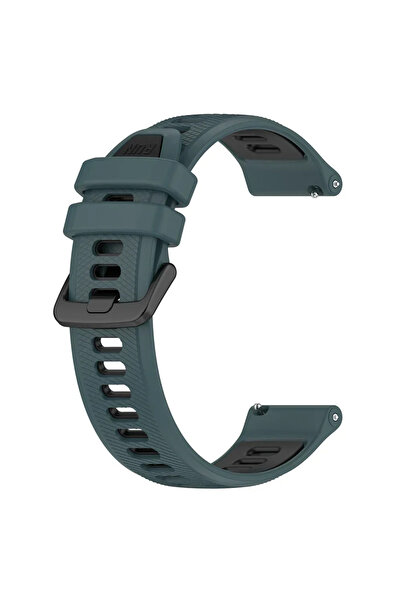 Choice 22mm Universal Olive Green Black Sports Silicone Strap For Forerunner ...