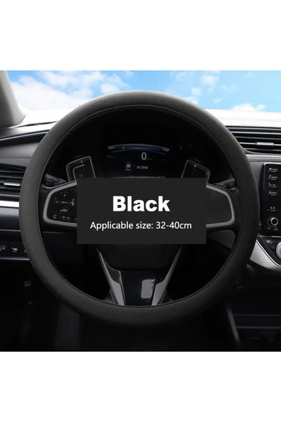 Choice Black Universal Car Silicone Steering Wheel Cover Elastic Non-Slip Cov...