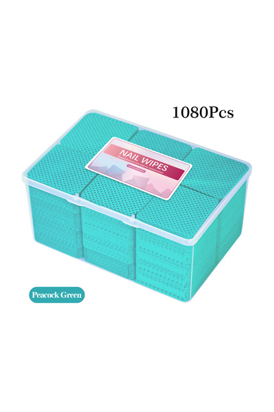 Choice Peacock Green 1080pcs Boxed Nail Art Lint-Free Eyelash Glue Wipes Pape...