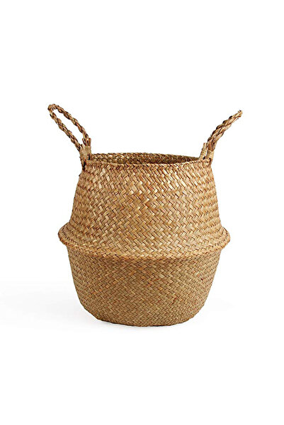 Choice 23cmX22cm primary Storage Baskets Straw Wicker Rattan Hanging Flowerpo...