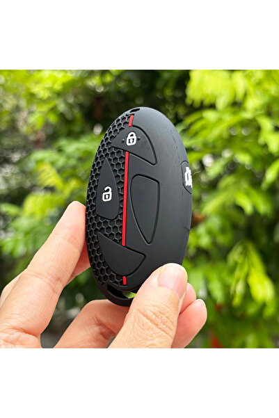 Choice3 2 1 redline 1pc Silicone Car Key Case For Hyundai Kona Ev N-Line Tucs...