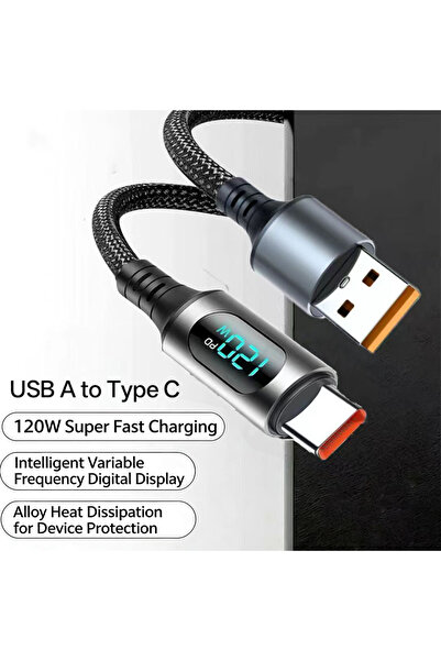 choice2 2m USB A to Type C NNBILI 120W USB C to Type C With Digital Display S...