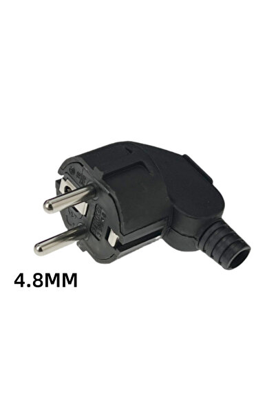 Choice black 3 Pcs 4.8mm EU Schuko, Replaceable & Rewireable 250V 16A IP44 So...