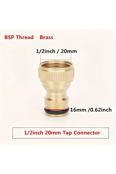 Choice C 1/2" & 3/4" Brass Quick Connect Hose Adapter - BSP Thread for Garden...
