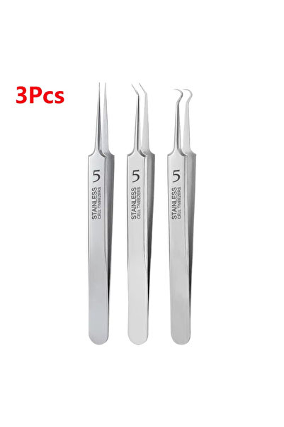 Choice 3Pcs German Ultra-fine No. 5 Cell Pimples Blackhead Clip Tweezers Beau...