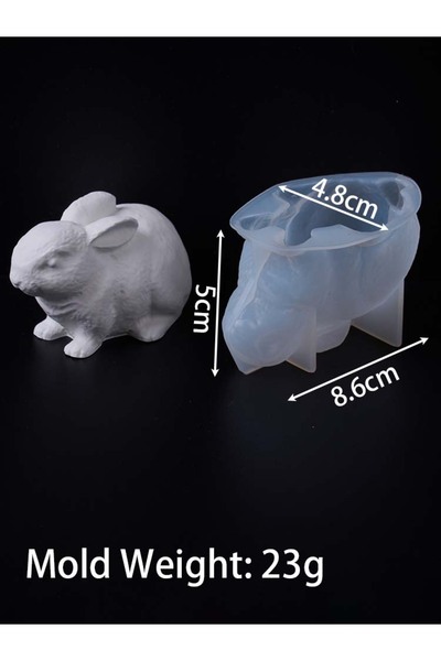 Choice 01 Easter Bunny Silicone Candle Mold DIY Handmade 3D Rabbit Figurine A...