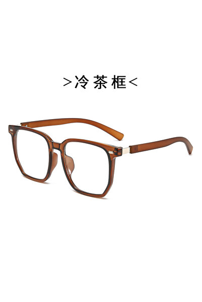 Choice73 +75 Dark Brown Large Frame Polygon Reading Glasses +0.5 +0.75 +1.25 ...