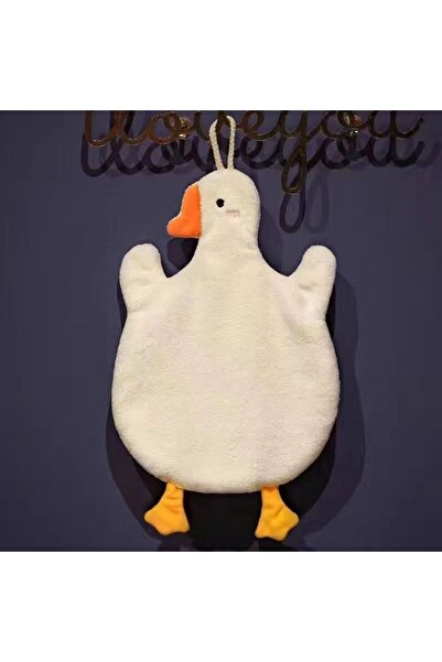 Choice white 1Pc Cartoon Goose Hand Kerchief Hanging Hand Towel Water Absorbi...