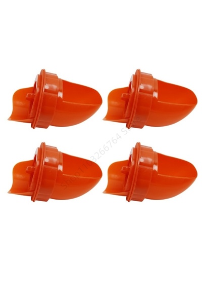 Choice7 4Pcs Orange Feeders DIY Automatic Gravity Chicken Feeder Rainproof Po...