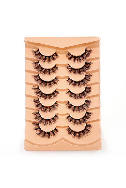 Choice4 7pairsYB-14 New 7 pairs of thick, 3D simulation mink fur fake eyelash...