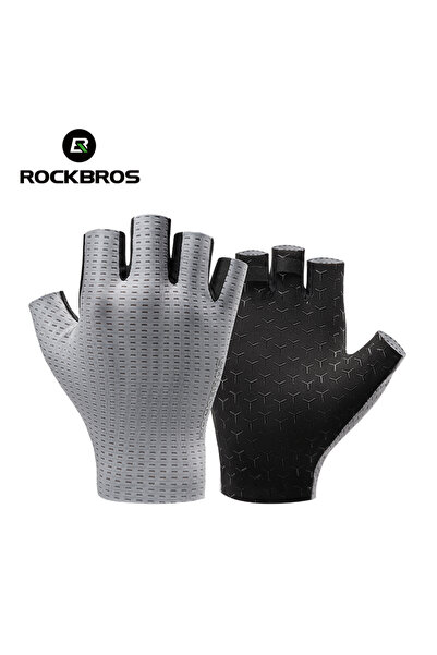 ROCKBROS M S376-GN Bike Gloves Half Finger MTB Cycling Gloves Anti-Slip Shock...