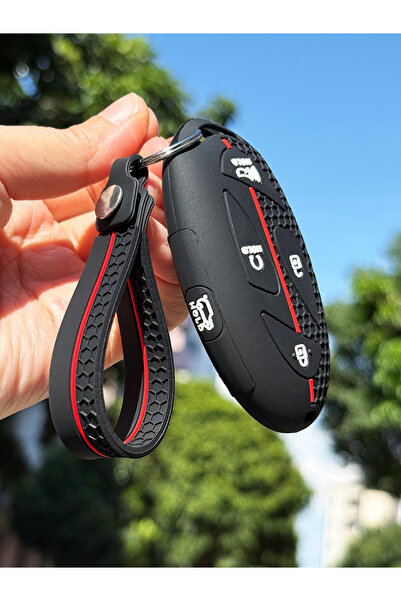 Choice1 4 1 redline set Silicone Car Key Case For Hyundai Kona Ev N-Line Tucs...