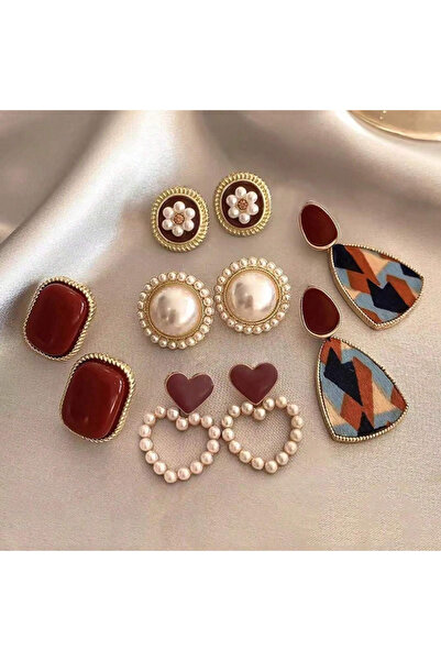 Choice 10 Pcs set 12 6/10/12 Pcs Simulated Pearl Round Square Stud Earrings S...