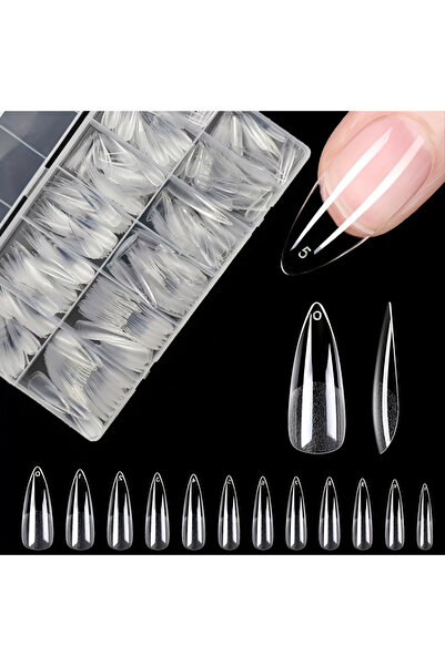 Choice 600 Long and pointed Soft Gel Nail Tips 600pcs Full Coverage Coffin Ul...