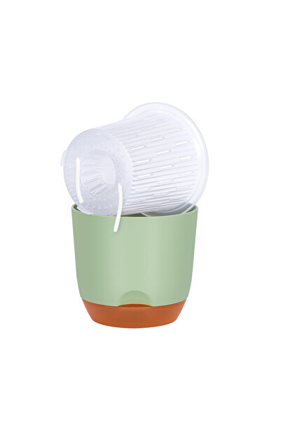Choice4 S 5.7in Green 1pc 5.5/7inch Orchid Pots with Holes for Repotting Flow...