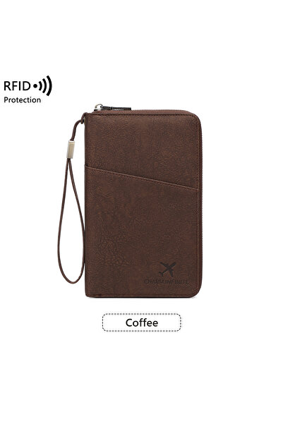 Choice1 Y1701-Coffee ·NewRFIDAnti-theft Card Swiping Travel Passport Holder U...