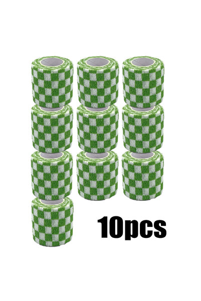 Choice9 2.5cm X 4.8m Green plaid 10pcs 10pcs printed self-adhesive elastic ba...