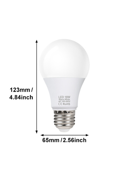 Choice Cold White 18W 4pcs/lot LED Light Bulbs E27 AC 220V SMD2835 3W 6W 9W 1...