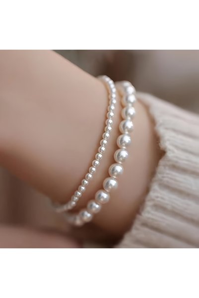 Choice 2pcs 2 Pcs/set Elegant Imitation Pearl Bracelet Bohemian Minimalist El...