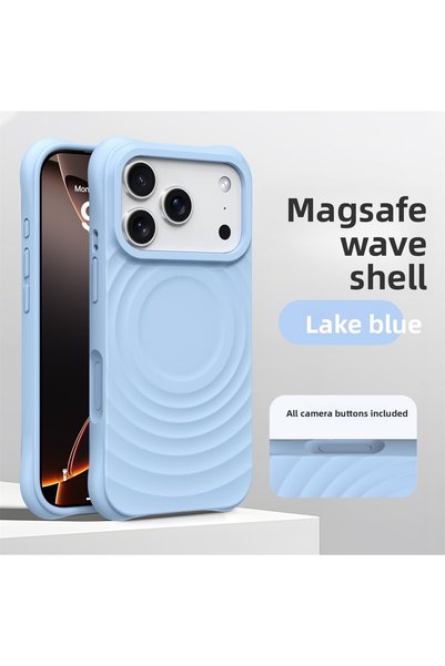 Choice iPhone 18 Pro Max Lake Blue Water Ripple Silicone For Magsafe Wireless...