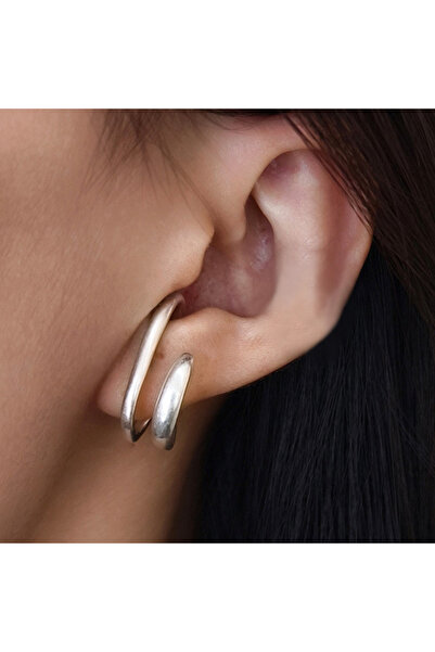 Choice3 02 Simple Metal Frosted Ear Clips for Women Fake Piercing Irregular W...