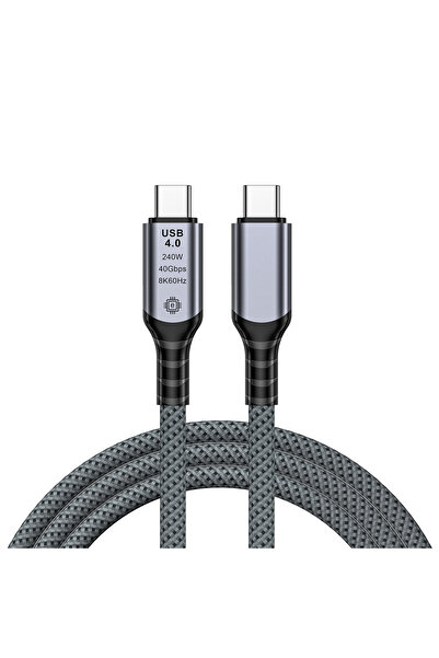 Choice 1.5m gray blue 8K USB4 Type C Cable 40Gbps 240W PD3.1 QC4.0 ForThunder...