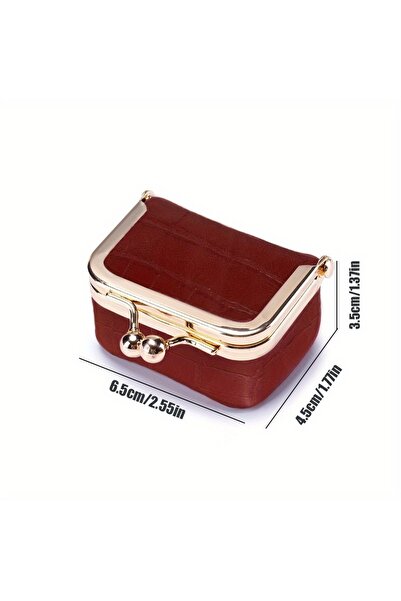 Choice4 S red New women's pure-color imitation leather jewelry box, ring, nec...
