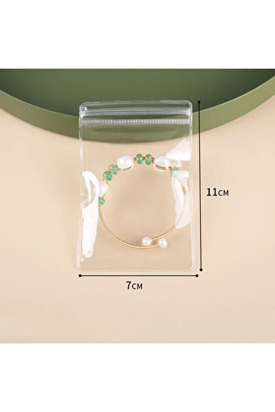 Choice 100PCS 7x11cm 100/50pcs Thicken Ziplock Bags Transparent PVC Jewelry P...