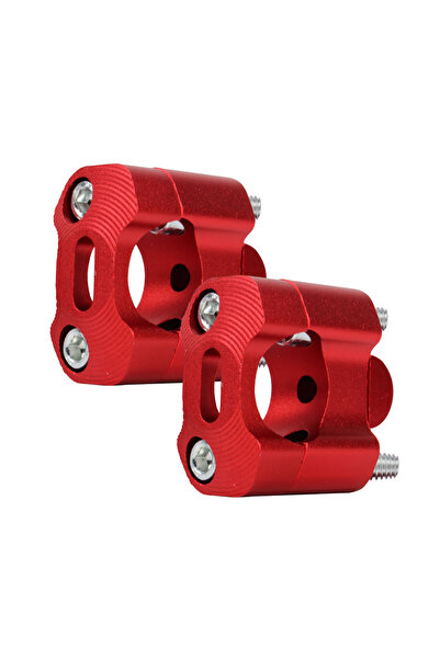 Choice Red Universal For BMW Honda Suzuki 7/8" Handlebar Motorcycle Clamps Ri...