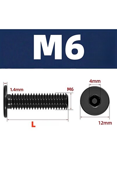 Choice13 16mm HCM-M6-10Pcs M2 M3 M4 M5 M6 M8 Black 304 Stainless Steel Low Pr...