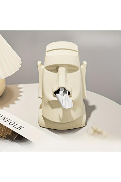 Choice WHITE Household Tissue Box Creative Stone Figure Paper Towel Box Livin...