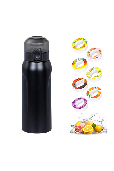 Choice Black 750ml Stainless Steel Thermos Cup Mug with 7pcs Flavor Pods Air ...