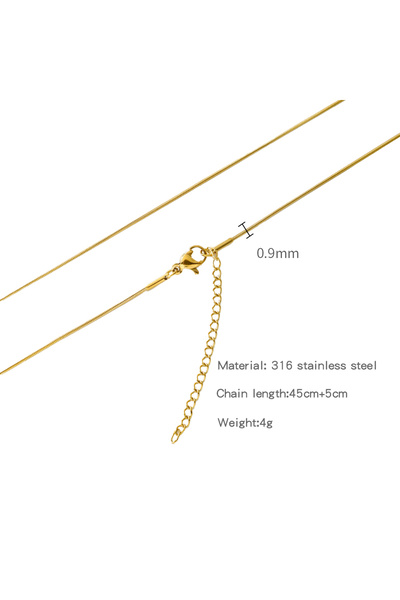 Choice HC0035G945 HIYEE Stainless Steel Snake Ball Stick O Shape Beads Rope L...