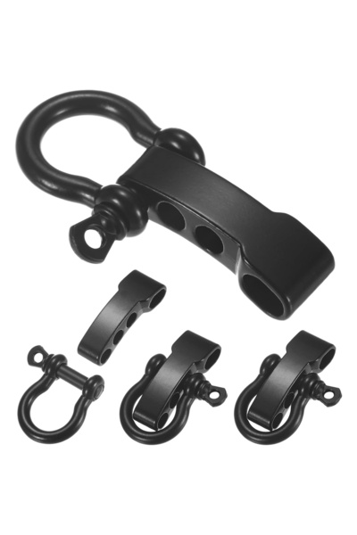 Choice8 4Pcs O Black 4/10Pcs Paracord Bracelet Buckles Metal U/O Ring Shackle...