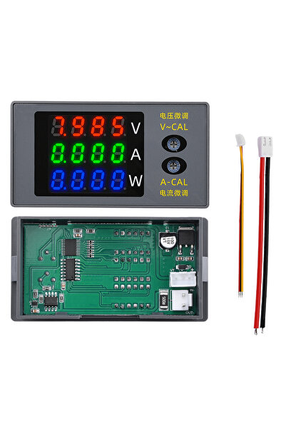 Choice1 Red Green Blue DC730 Four-Digit Digital Voltmeter, Ammeter and Power ...