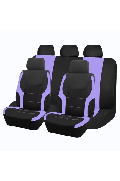 Choice Pruple 5 seat Universal Polyester Car Seat Covers Sporty Design Fit Fo...