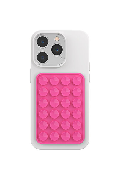 choice2 Rose red Silicone Suction Cup Phone Case Mount Double Sided, Strong G...