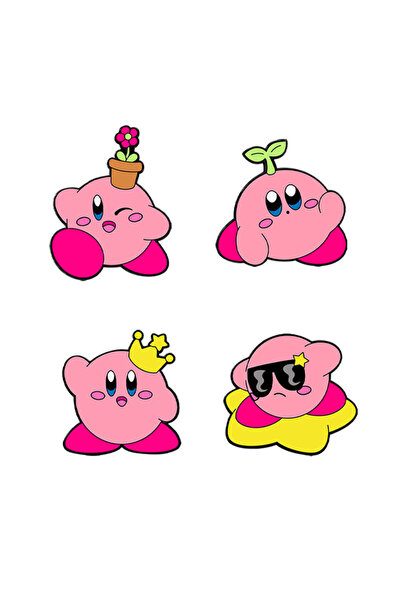 Choice Bandai 4pcs 4/5/9Pcs Funny Game Kirby Pink Enamel Pins Cute Metal Magi...