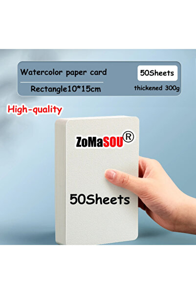 Choice 50Pcs 10X15 CM Professional Square/Round Watercolor Paper 300g Water C...