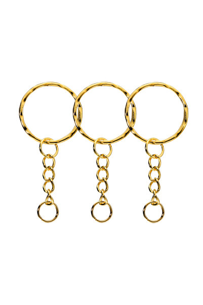 Choice 25mm x 50Pcs Gold 02 50Pcs/Lot Key Ring Key Chain Round Split Keyfob K...