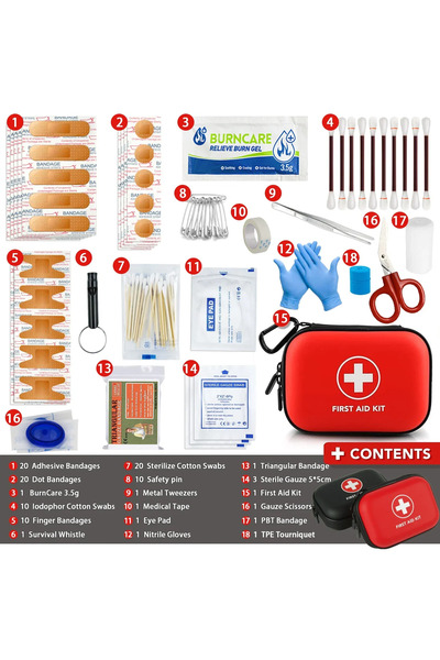 Choice Red full suit Multi-purpose First Aid Kit Portable Medical Bag for Out...