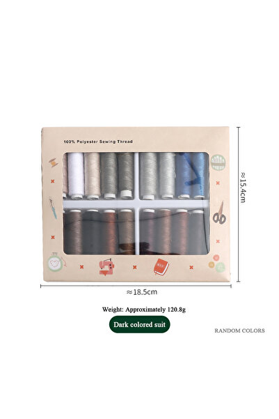 Choice Dark-colored Set 20pcs/set Polyester Sewing Thread Embroidery Thread S...