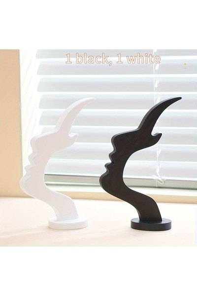choice2 1black 1white 2pcs 2pcs Abstract Face Design Eyeglass Holder & Fashio...