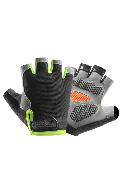 Choice S Upgrade Green Breathable Anti-Slip Half Finger Gloves for Fitness Cy...