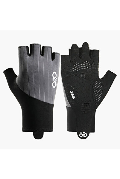 Choice8 L Gray GTUBIKE Summer Cycling Gloves Half Finger Woven Aerodynamic St...