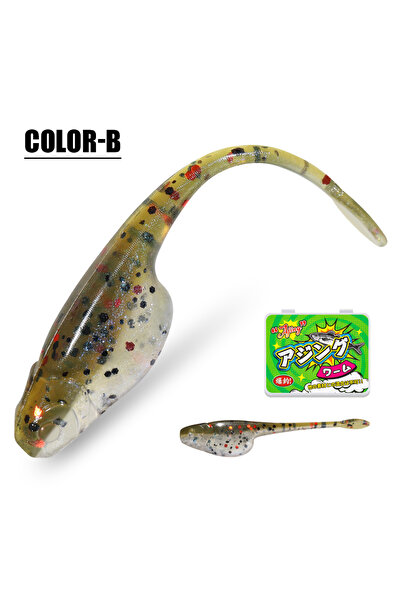Choice7 Color-B Rosewood Crappie Minnow Shad Soft Baits 5cm Ajing Worm Fishin...