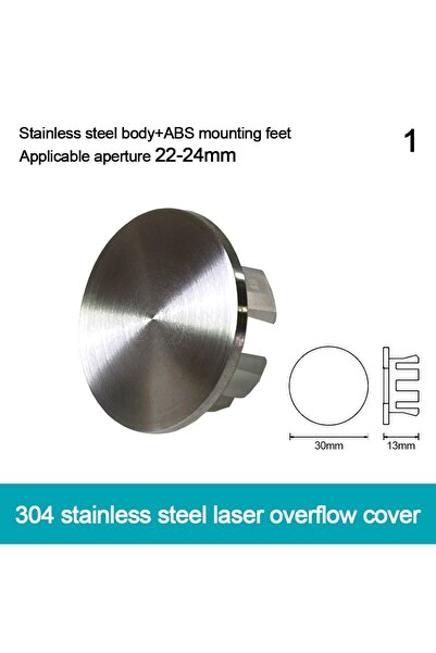 Choice 1 Stainless Steel Sink Overflow Covers Round Replacement Wash Basin Ov...