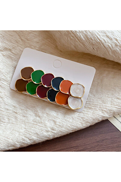 Choice 12 Pcs set 4 6/10/12 Pcs Simulated Pearl Round Square Stud Earrings Sm...