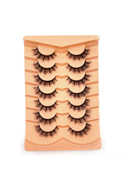 Choice15 7pairsYB-06 New 7 pairs of thick, 3D simulation mink fur fake eyelas...